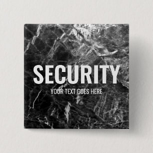 Customizable Text Security Black Marble Template Button