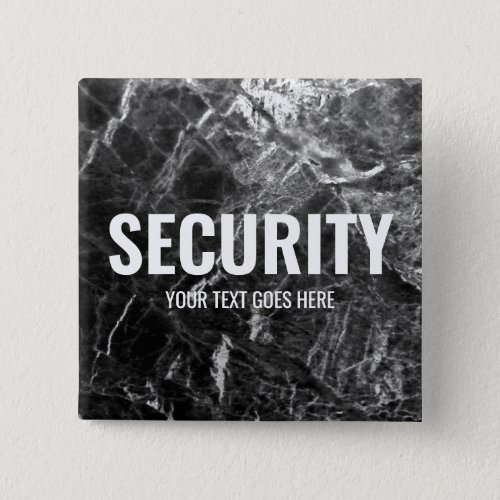 Customizable Text Security Black Marble Template Button