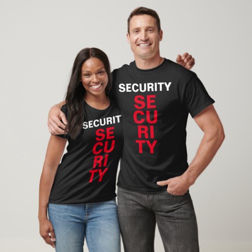 Customizable Text Security Mens Womens Unisex  T_Shirt