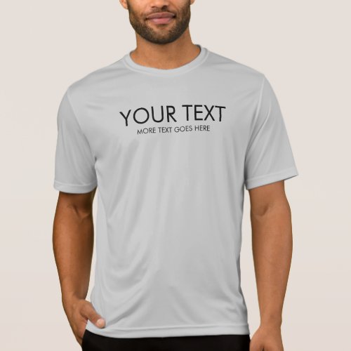 Customizable Text  Silver Color Mens Modern T_Shirt