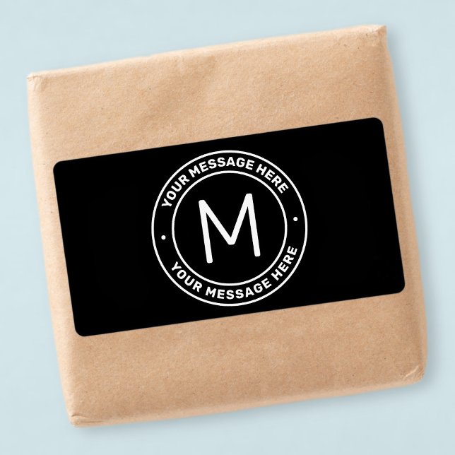 Customizable Text Template  | Black & White Label (Creator Uploaded)