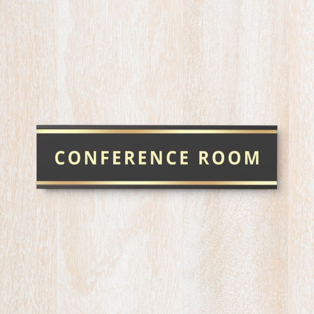 Customizable Text Template Conference Room Door Sign (Front)