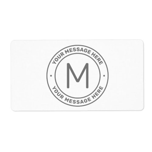 Customizable Text Template   White  Grey Label
