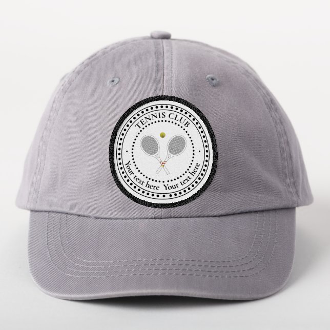 Customizable Text Tennis Club  Patch (On Headwear)
