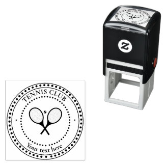 Customizable Text Tennis Club Self-inking Stamp