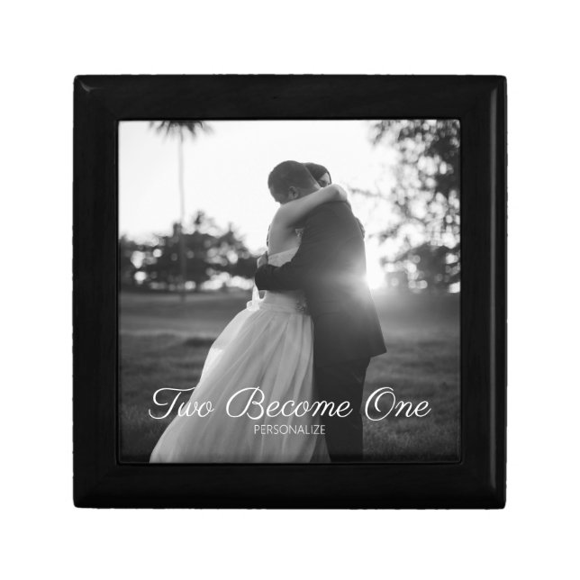 Customizable Text Wedding Jewelry Box (Front)