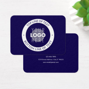 Customizable Text & Your Logo Dark Blue Purple