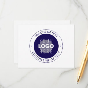 Customizable Text & Your Logo Dark Blue Purple Enclosure Card