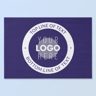 Customizable Text & Your Logo   Dark Blue Purple Tissue Paper