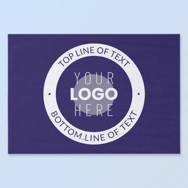 Customizable Text & Your Logo | Dark Blue Purple Tissue Paper (Creator Uploaded)