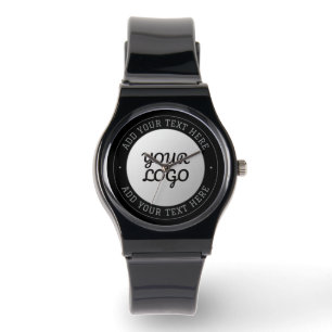 Customizable Text & Your Logo Gray Gradient Watch
