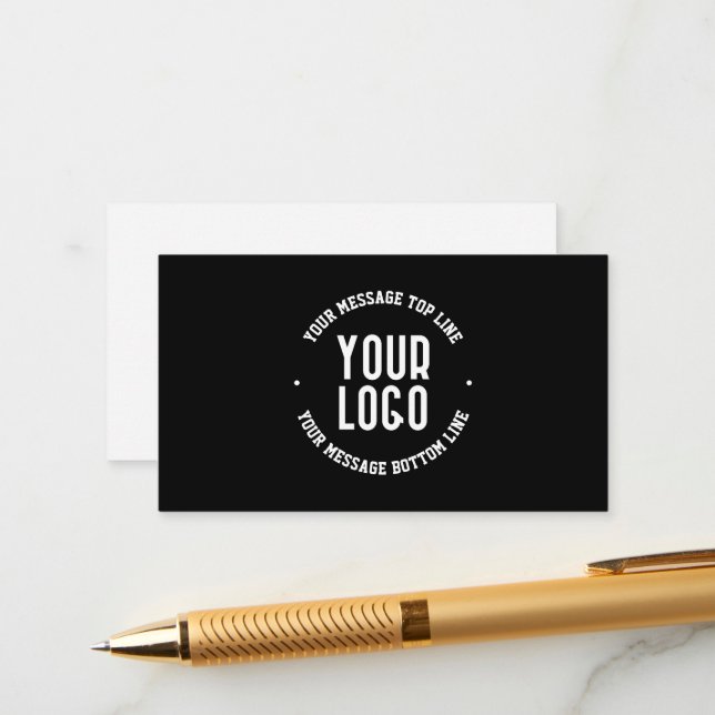 Customizable Text & Your Uploaded Logo or Image   Enclosure Card (Front/Back In Situ)