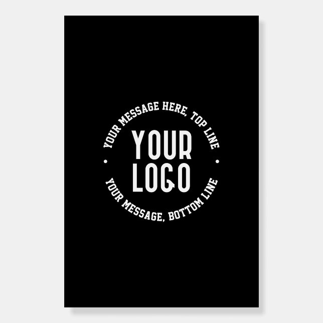 Customizable Text & Your Uploaded Logo or Image   Foam Board (Front)