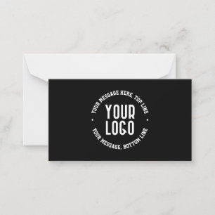 Customizable Text & Your Uploaded Logo or Image   Note Card