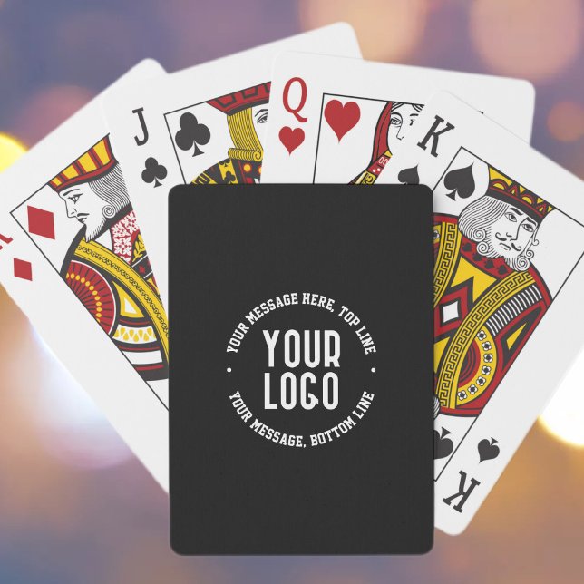 Customizable Text & Your Uploaded Logo or Image   Poker Cards (Creator Uploaded)