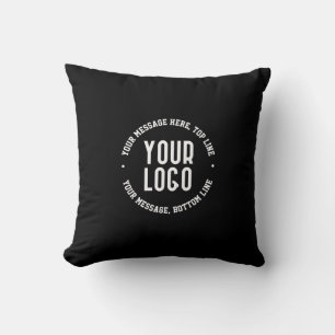 Customizable Text & Your Uploaded Logo or Image   Throw Pillow
