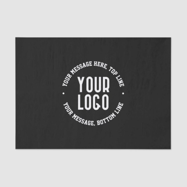 Customizable Text & Your Uploaded Logo or Image   Tissue Paper (Front)