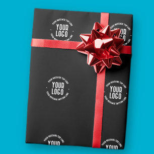 Customizable Text & Your Uploaded Logo or Image   Wrapping Paper