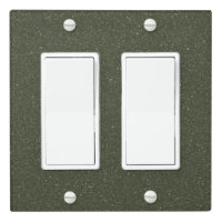 Customizable Textured Double Light Switch Plate