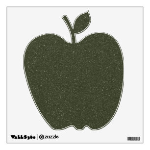 Customizable Textured Green Apple Wall Decal
