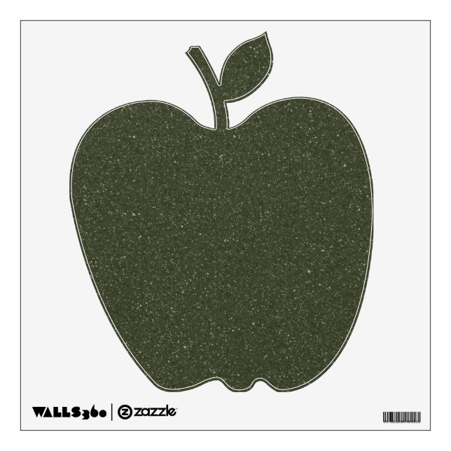 Customizable Textured Green Apple Wall Decal (Front)