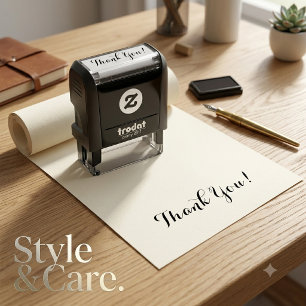 Customizable Thank You 1.4" x 0.4" Self Inking Self-inking Stamp