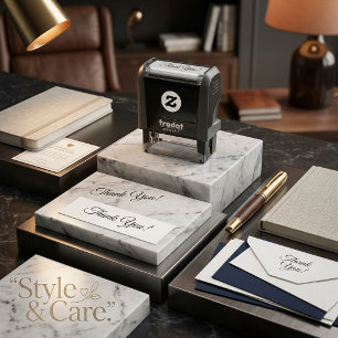 Customizable Thank You 1.4" x 0.4" Self Inking Self-inking Stamp