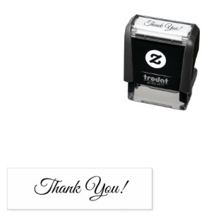 Customizable Thank You  1.4" x 0.4" Self Inking Self-inking Stamp