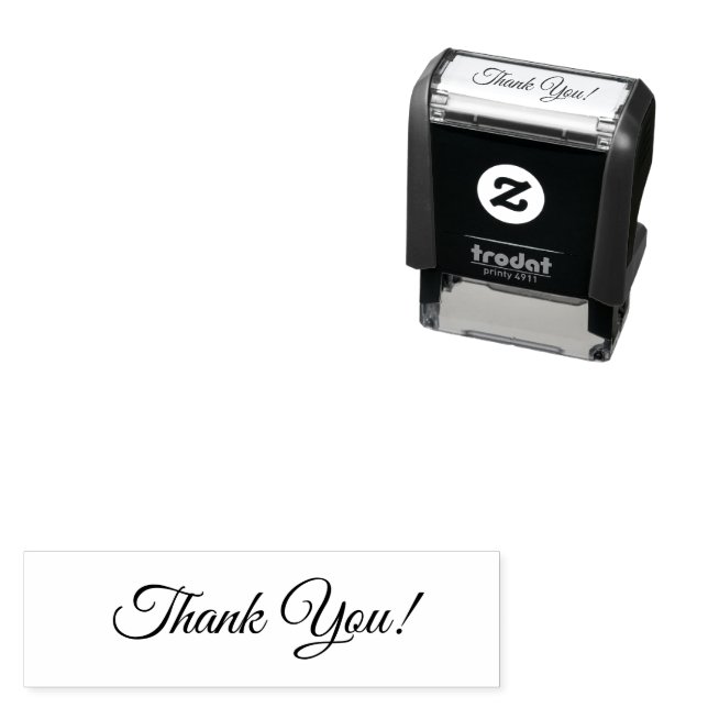 Customizable Thank You  1.4" x 0.4" Self Inking Self-inking Stamp (In Situ)