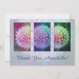 Customizable Thank You Card | Colorful Dandelions
