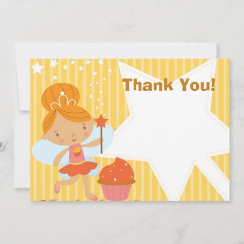 Customizable Thank You - Fairy Princess Cupcake