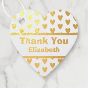 Customizable thank you foil favor tags