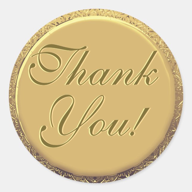 Customizable Thank You Gold Seal (Front)