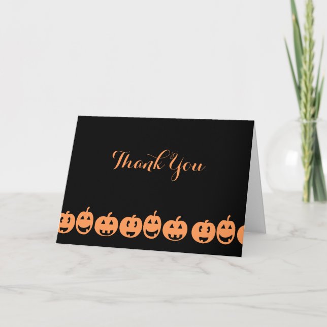 Customizable Thank You Halloween Card (Front)