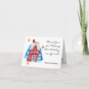 Customizable, Thank You Holiday Note Card