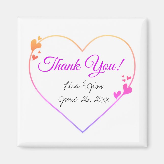 Customizable Thank you Magnets (Front)