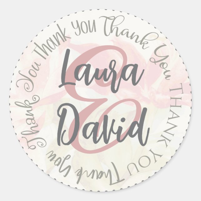 Customizable Thank You Sticker Template (Front)