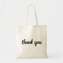 Customizable Thank you tote bags for her