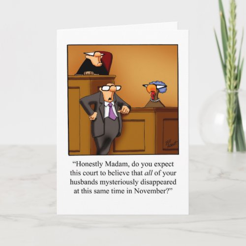 Customizable Thanksgiving Humor Greeting Card