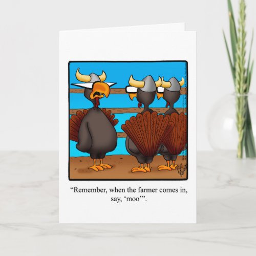Customizable  Thanksgiving Humor Greeting Card