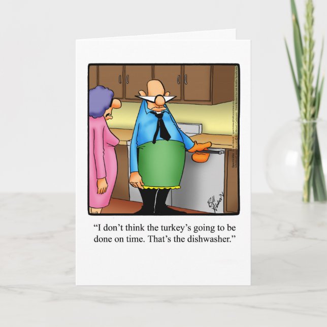 Customizable Thanksgiving Humor Greeting Card (Front)