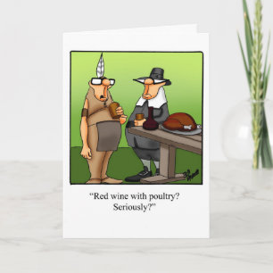 Customizable Thanksgiving Humor Greeting Card