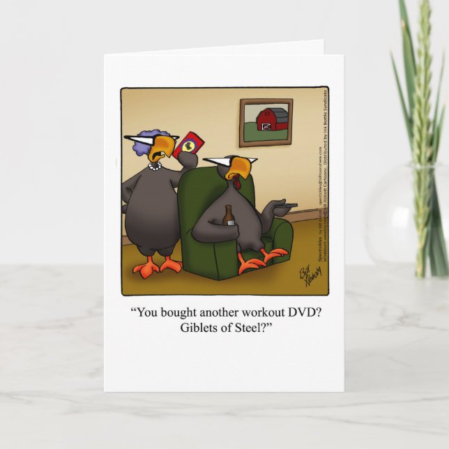 Customizable Thanksgiving Humor Greeting Card (Front)