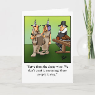 Customizable Thanksgiving Humor Greeting Card