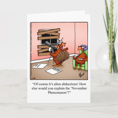 Customizable Thanksgiving Humor Greeting Card