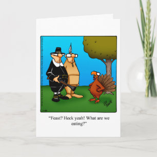 Customizable Thanksgiving Humor Greeting Card