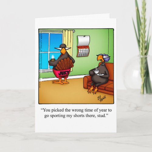 Customizable Thanksgiving Humor Greeting Card