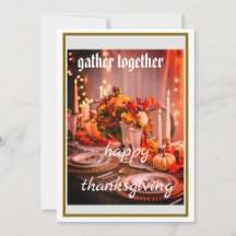 Customizable Thanksgiving Invitation Card