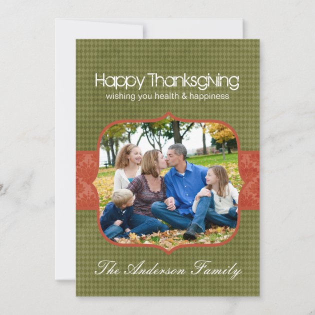 Customizable Thanksgiving Photo Card