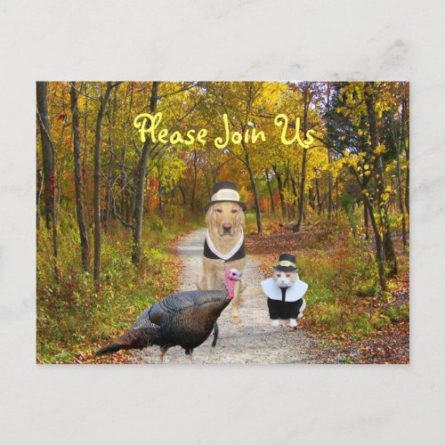 Customizable Thanksgiving Postcard Invite
